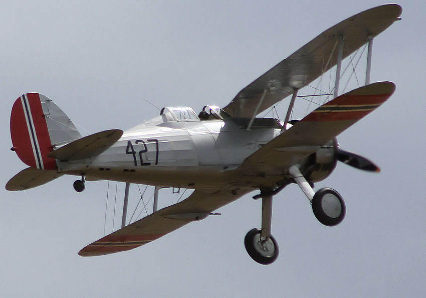 Gloster Gladiator: Flugansicht des Doppeldeckers