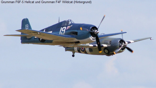 Grumman F6F-5 Hellcat + Grumman F4F Wildcat