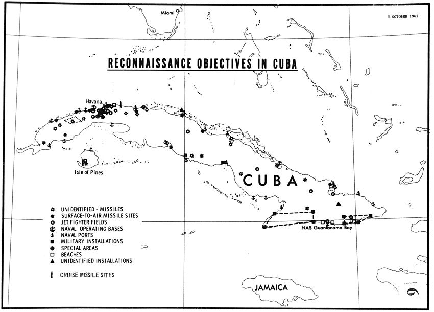 Lockheed U-2 "Dragon Lady": Lageplan der militärischen Anlagen auf Kuba anno 1962