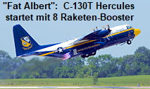 Lockheed-Martin C-130T Hercules "Fat Albert": Service-Maschine der Kunstflugstaffel Blue Angels (US Navy)