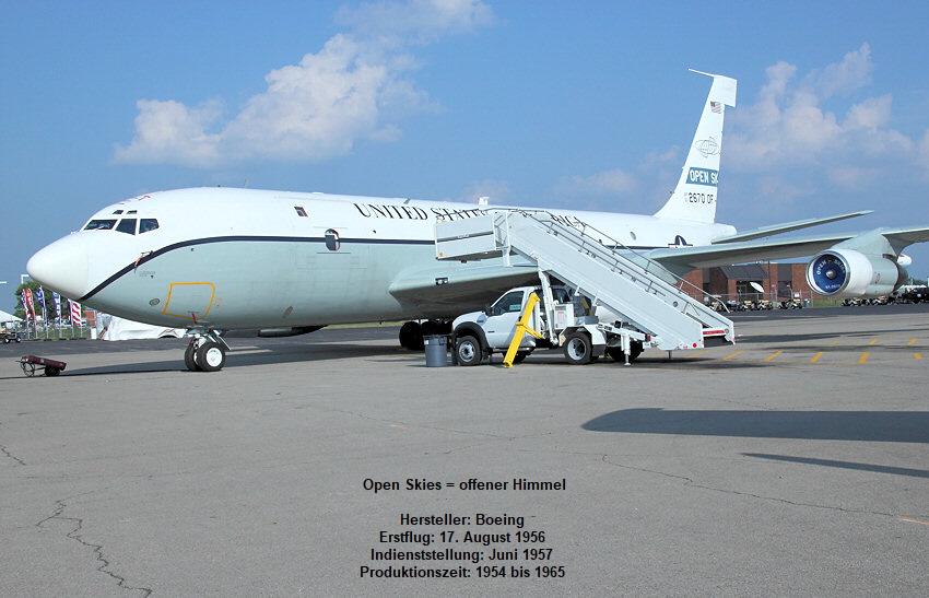Boeing OC-135B Stratolifter: Beobachtungsflugzeug im Rahmen des Open-Skies-Vertrags zur gegenseitigen Kontrolle