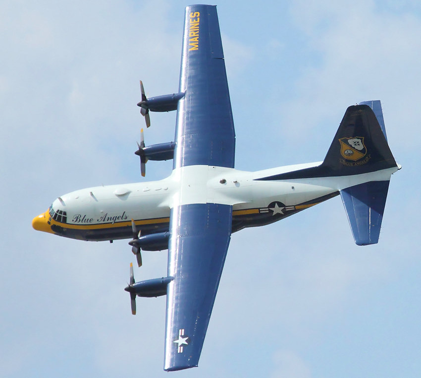Lockheed-Martin C-130 Hercules Fat Albert: Service-Maschine der Kunstflugstaffel “Blue Angels”