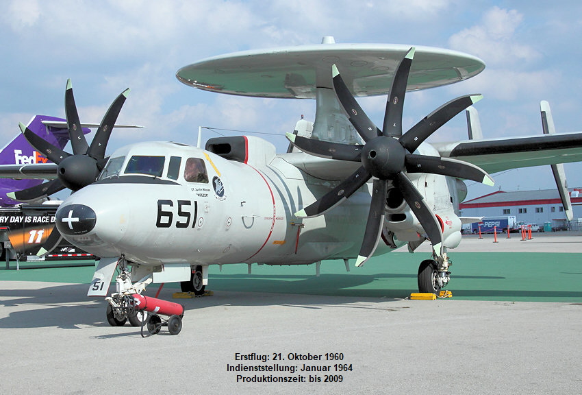 Grumman E-2C Hawkeye: allwetterfähiges, trägergestütztes Flugzeug zur Überwachung des Luftraums