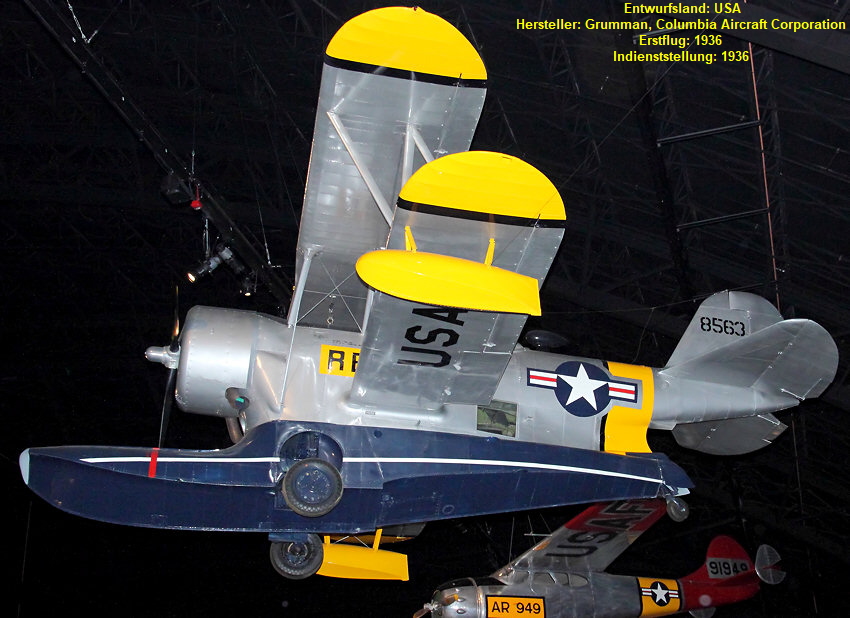 Grumman OA12 Duck: einmotoriges Doppeldecker-Amphibienflugzeug
