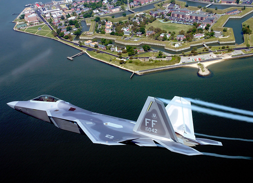Lockheed Martin F 22 Raptor - Flugansicht