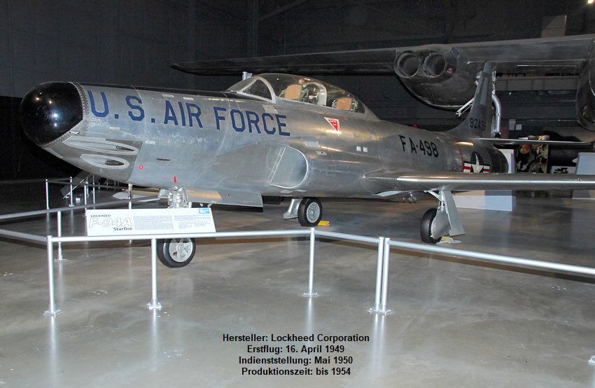 Lockheed F-94A Starfire: zweisitziger Allwetterabfangjäger der USA ab 1950