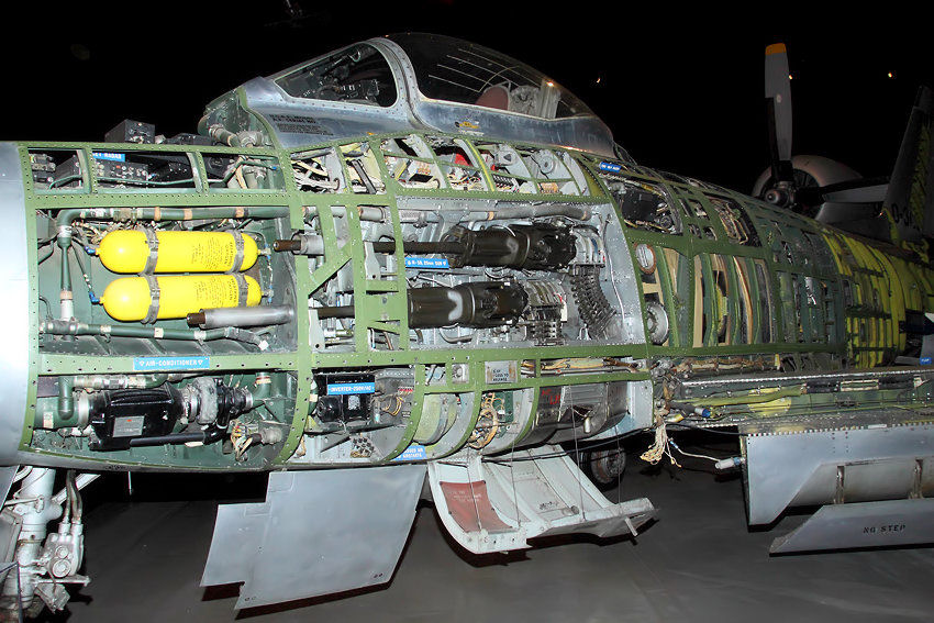 North American F-86H Sabre: Skelett des Kampfflugzeugs der USA von 1949