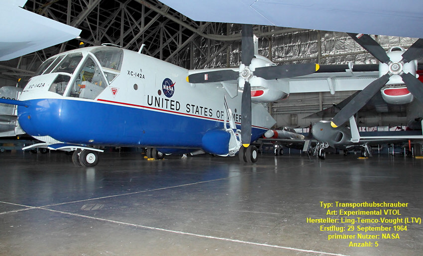 Chance-Vought LTV XC-142A: Experimentalflugzeug für vertikale Starts und Landungen
