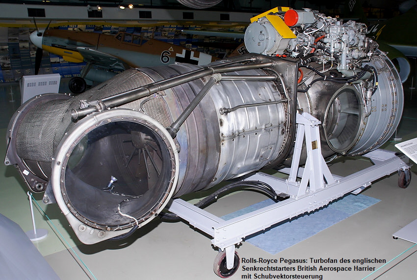 Rolls-Royce Pegasus: Turbofan des Senkrechtstarters mit Schubvektorsteuerung