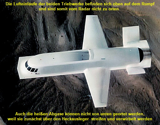 Northrop Tacit Blue - Flugansicht (U.S. Air Force)