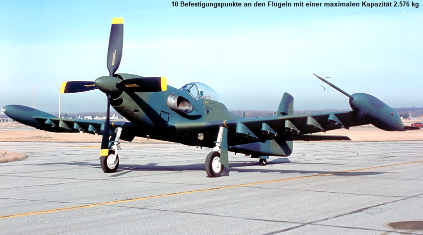 Piper PA 48 Enforcer: Das auf der P-51 Mustang basierende Kampfflugzeug wurde nicht von der USAF gekauft