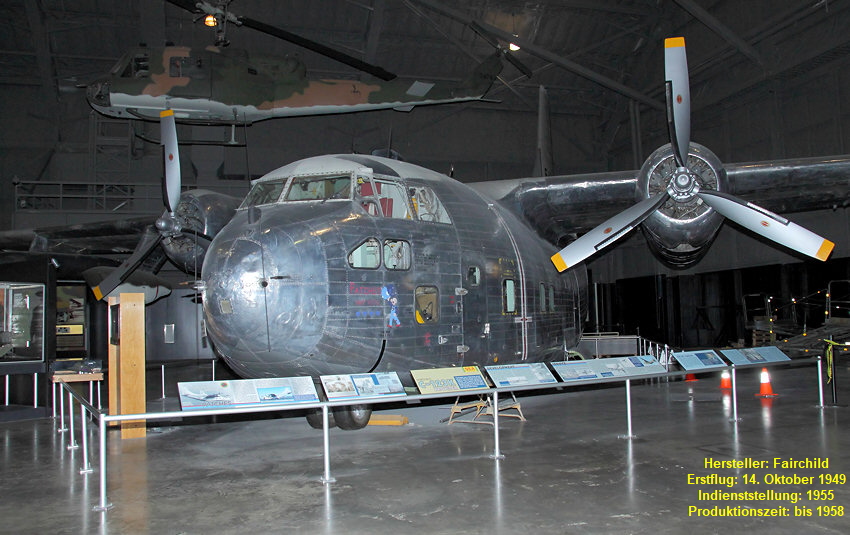 Fairchild C-123K Provider: umgebaute C-123B in C-123K mit zusätzlich zwei General Electric J85 Strahltriebwerken