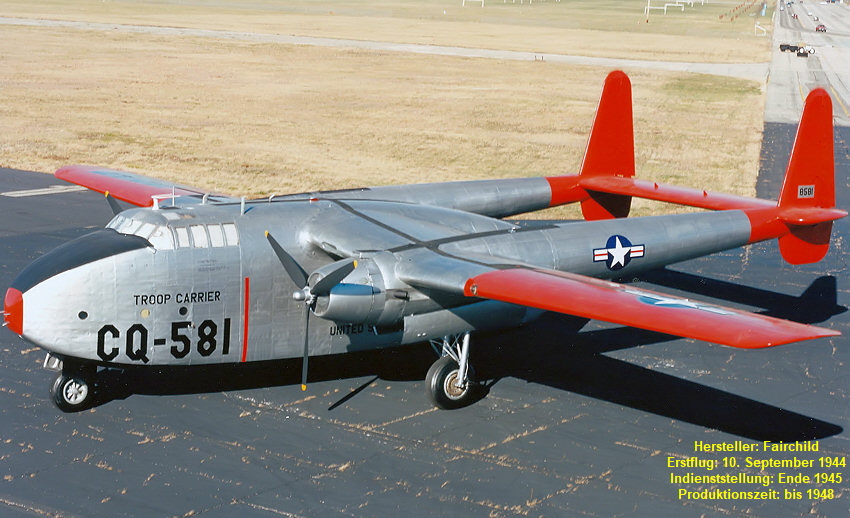 Fairchild C-82 Packet: zweimotoriges Transportflugzeug der United States Army Air Forces nach dem Zweiten Weltkrieg