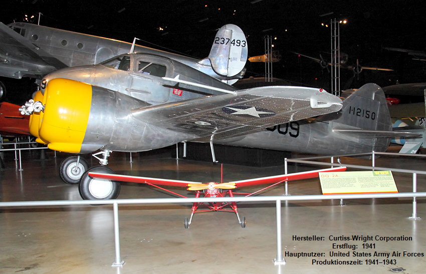 Curtiss AT-9 Jeep / Fledgling: Schulflugzeug für Piloten zur Ausbildung auf mehrmotorige Militärflugzeuge