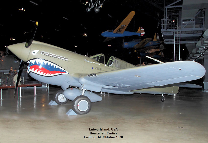 Curtiss P-40E Warhawk: amerikanisches Kampfflugzeug im Zweiten Weltkrieg