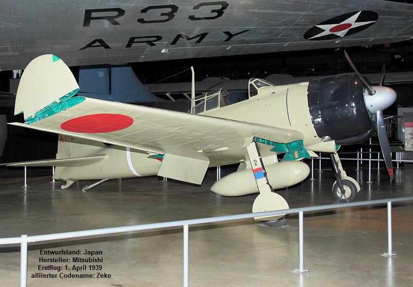 Mitsubishi A6M2 Zero: trägergestütztes Jagdflugzeug der kaiserlichen Marine Japans