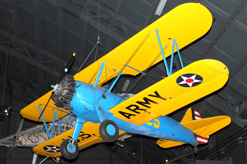 Stearman PT-13D Kaydet: Die US Army Air Corps setzten die Maschine unter der Bezeichnung PT-13 Kaydet als Flugtrainer ein