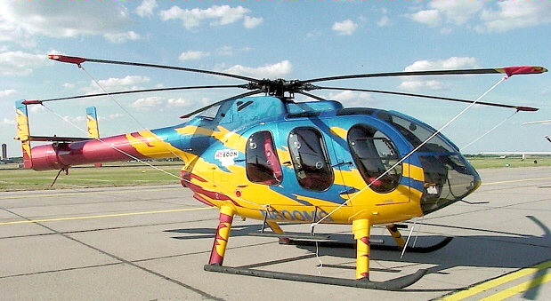 MD 600 N :   ohne Heckrotor !! 