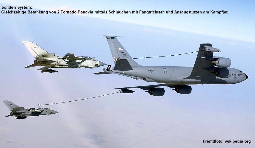 KC-135 Stratotanker - Betankung mit dem Sondensystem