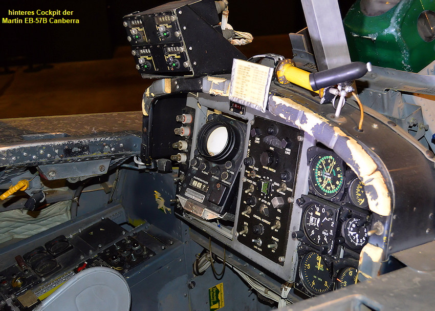 Martin B-57B Canberra - Cockpit hinten