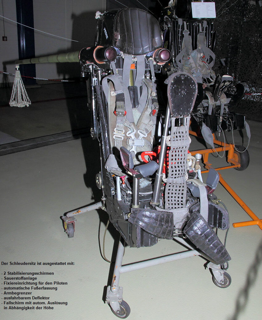 Schleudersitz Swedzda K-36DM 2 der Suchoj SU-22 M-4 (Jagdbomber)
