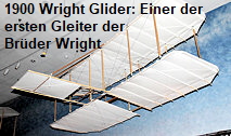 1900 Wright Glider: Einer der ersten Gleiter der Brüder Wright für Versuche der Aerodynamik