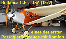 Bellanca C.F.: Eines der ersten Passagierflugzeuge mit Komfort des ital. Einwanderers Giuseppe Bellanca