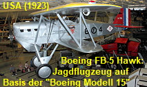 Boeing FB-5 Hawk: Doppeldecker-Jagdflugzeug der USA von 1923 auf Basis der "Boeing Modell 15"