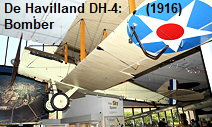 De Havilland DH-4: einmotoriger, zweisitziger Bomber im Ersten Weltkrieg