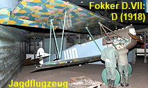 Fokker D.VII: Jagdflugzeug der deutschen Fliegertruppe während des Ersten Weltkriegs