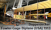 Fowler-Gage Biplane: Doppeldecker flog 1913 in Panama 83 km vom Pazifik zum Atlantik in 1 Stunde / 45 Minute