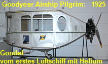 Goodyear Airship Pilgrim: Gondel vom ersten Luftschiff, dass mit Helium gefüllt war