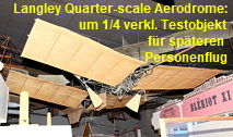 Langley Quarter-scale Aerodrome: Um ein Viertel verkleinertes Testobjekt für späteren Personenflug
