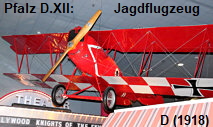 Pfalz D.XII: Jagdflugzeug der deutschen Firma "Pfalz Flugzeugwerke" von 1918