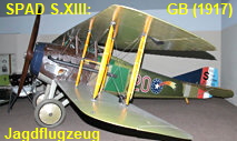 SPAD S.XIII: Eines der bestsen englischen Jagdflugzeuge des Ersten Weltkriegs