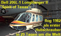 Bell 206L-1 LongRanger II "Spirit of Texas": Die Maschine von 1962 flog 1982 als erster Hubschrauber in 29 Tagen um die Welt