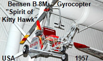 Bensen B-8M Gyrocopter "Spirit of Kitty Hawk": Einer der ersten Tragschrauber von 1957