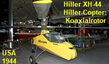 Hiller XH-44 Hiller-Copter: Stanley Hiller Jr. baute mit 19 Jahren den ersten Hubschrauber der USA mit neuartigem Koaxialrotor in 1944