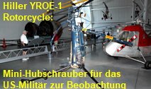 Hiller YROE-1 Rotorcycle: Der Mini-Hubschrauber für das US-Militär von 1956 sollte zur Beobachtung eingesetzt werden