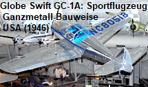 Globe Swift GC-1A: Sportflugzeug von 1946 in Ganzmetall-Bauweise