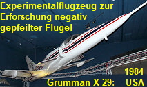 Grumman X-29:  Experimentalflugzeug zur Erforschung negativ gepfeilter Flügel