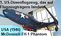 McDonnell FH-1 Phantom: Das erste strahlgetriebene Jagdflugzeug der United States Navy, das auf Flugzeugträgern landen konnte