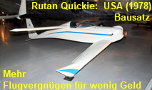 Rutan Quickie: Mehr Flugvergnügen für wenig Geld von 1978 als Bausatz