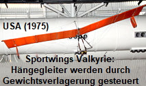 Sportwings Valkyrie: Der Hängegleiter wird durch Gewichtsverlagerung gesteuert