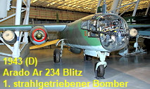 Arado Ar 234 Blitz - Erstes strahlturbinengetriebene Bombenflugzeug