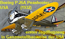 Boeing P-26A Peashooter: Das erste Jagdflugzeug in Ganzmetallbauweise der United States Army Air Corps ab 1932