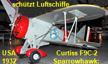 Curtiss F9C-2 Sparrowhawk: Jagdflugzeug zum Schutz der United States Navy Luftschiffe USS Akron und Macon