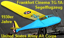 Frankfort Cinema TG-1A: Trainings-Segelflugzeug der United States Army Air Corps in den 1930er Jahren