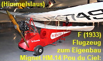 Mignet HM.14 Pou du Ciel: preisgünstiges Flugzeug zum Eigenbau von 1933
