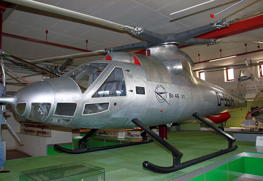 Bölkow BO 46 V1: Deutscher Versuchshubschrauber mit Schwenkrotorblatt von 1964
